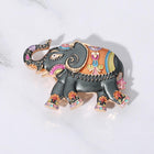Colored Metal Elephant Brooch | Magnetic Lapel Pin | Lucky Animal Brooch | Scarf Jacket accessory