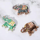 Colored Metal Elephant Brooch | Magnetic Lapel Pin | Lucky Animal Brooch | Scarf Jacket accessory
