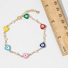 Gold Dipped Heart Evil Eye Pearl Bracelet | Lucky Charm Jewelry