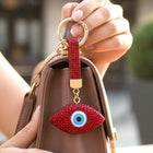 Bling Studded Evil Eye Bag Charm Keychain | Sparkly Keychain | Purse Handbag Accessory