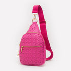 Faux Braided Leather Sling Bag | Lightweight Leather Crossbody Casual or Travel Purse
