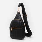 Faux Braided Leather Sling Bag | Lightweight Leather Crossbody Casual or Travel Purse