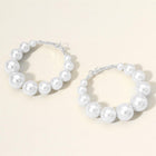 Elegant Pearl Hoop Earrings | Dainty Minimalist Jewelry | Classic Everyday Hoops | Bridal Wedding Earrings