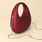 Matte Acrylic Crescent Handbag | Modern Statement Purse | Minimalist Structured Evening Bag | Trendy Party Clutch