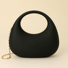 Matte Acrylic Crescent Handbag | Modern Statement Purse | Minimalist Structured Evening Bag | Trendy Party Clutch