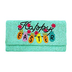Happy Easter Seed Beaded Clutch Bag | Carrot Bunny Crossbody Purse | Easter Party Handbag