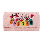 Happy Easter Seed Beaded Clutch Bag | Carrot Bunny Crossbody Purse | Easter Party Handbag