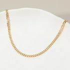 18K Gold Filled Curb Chain Necklace for Men and Women | Dainty Minimalist Chain