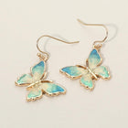 Ombre Butterfly Dangle Earrings | Colorful Gradient Statement Drop Earrings for Spring & Summer