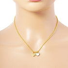 Double Heart Pendant Bubble Chain Necklace for Women | Dainty Romantic Girlfriend Jewelry | Love Necklace