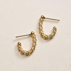 18K Gold Filled Textured Mini Hoop Earrings | Dainty Small Gold Hoops | Minimalist Everyday Jewelry