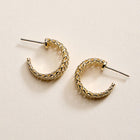 18K Gold Filled Textured Mini Hoop Earrings | Dainty Small Gold Hoops | Minimalist Everyday Jewelry