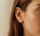 Pearl Ball Stud Earrings | Classic Round Pearl Studs | Minimal Everyday Jewelry