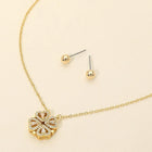 Sparkly Clover Pendant Necklace Set | Lucky Four Leaf Pendant | St. Patrick’s Day Jewelry