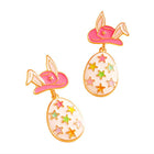 Western Bunny Hat Easter Egg Drop Dangle Earrings| Gift for Easter Jewelry