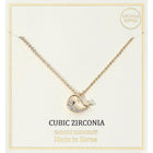 18K Gold Dipped or Silver Sparkly CZ Paved Whale Pendant Necklace | Beach Jewelry Trend