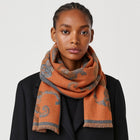 Floral Pattern Fringe Oblong Scarf | Lightweight Flower Print Fashion Wrap | Soft Boho Spring Accessory