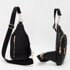 Faux Braided Leather Sling Bag | Lightweight Leather Crossbody Casual or Travel Purse