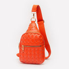 Faux Braided Leather Sling Bag | Lightweight Leather Crossbody Casual or Travel Purse