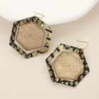 Faux Leather Moroccan Filigree Dangle Earrings | Boho Statement Drop Earrings | Lightweight Ethnic Style Jewelry