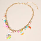 Easter Bunny Charm Necklace, Spring Holiday Jewelry, Easter Basket Stuffer
