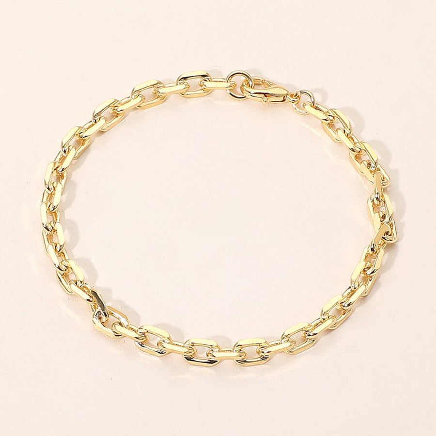 18K Gold Filled Chunky Link Chain Bracelet | Modern Bold Statement Everyday accessory