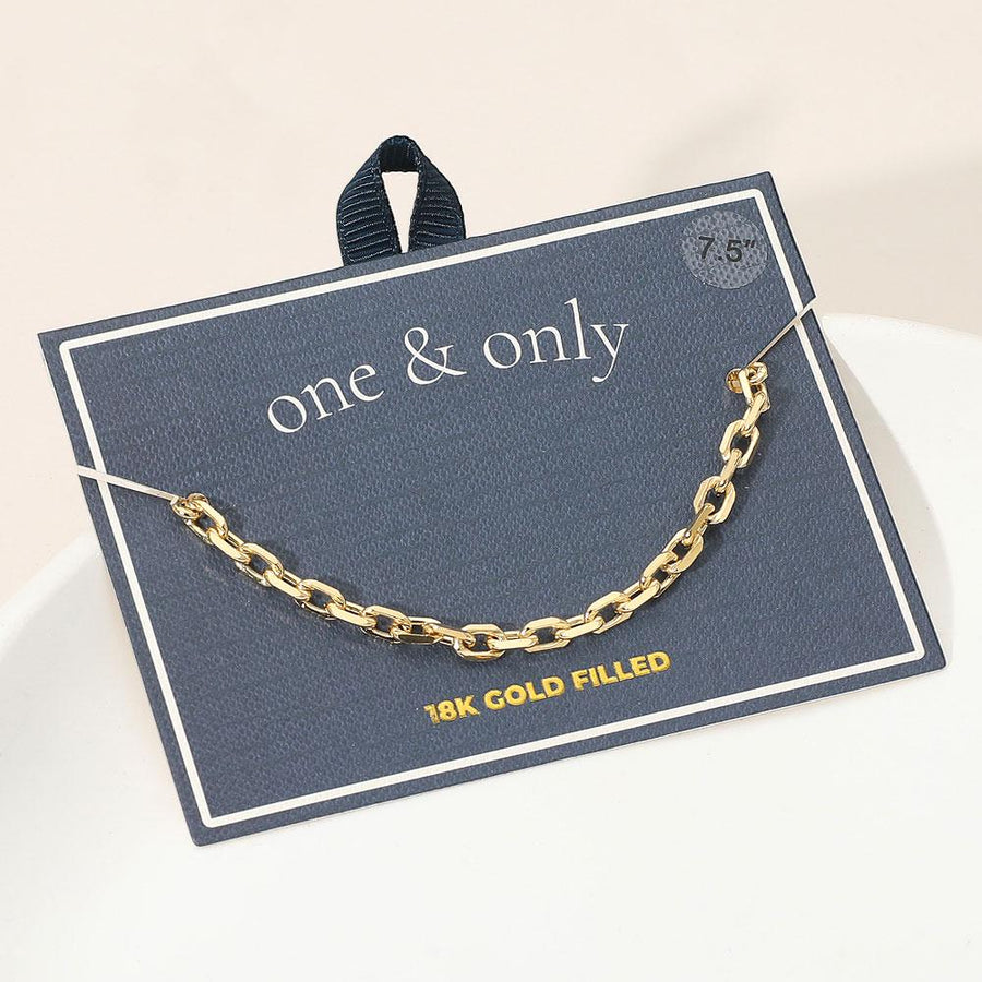 18K Gold Filled Chunky Link Chain Bracelet | Modern Bold Statement Everyday accessory