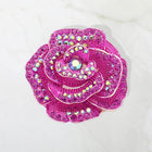 Crystal Rhinestone Rose Brooch, Stylish Floral Lapel Pin, Wedding Bridal Flower Brooch Gift