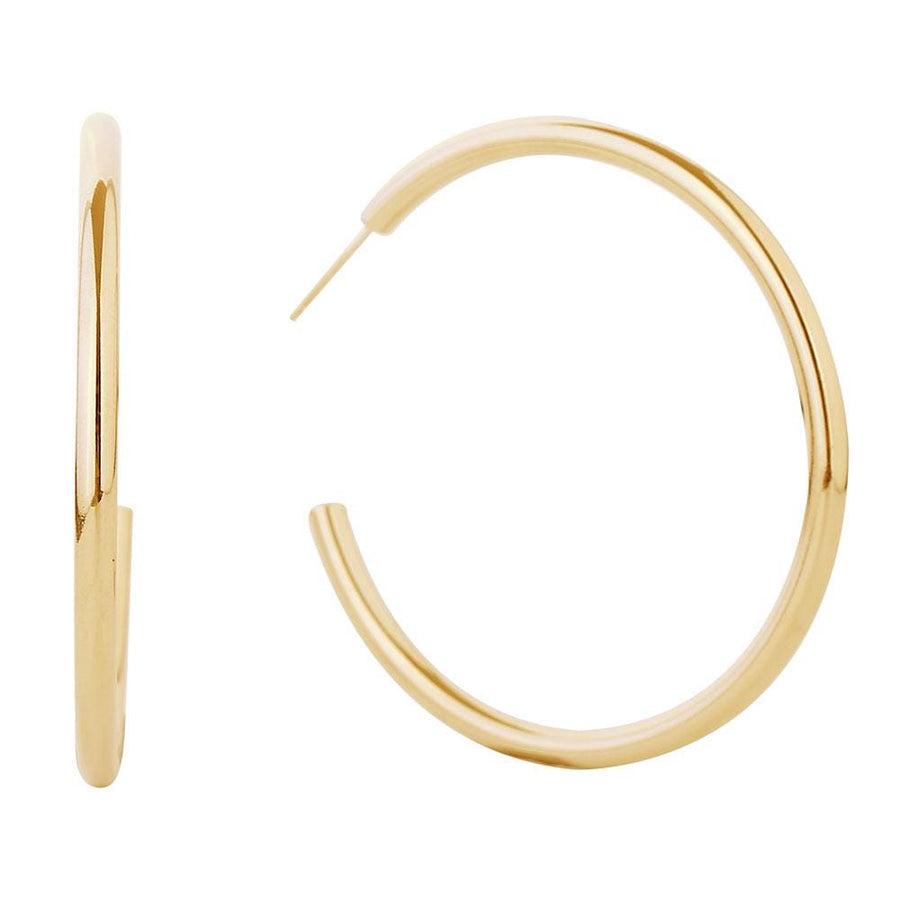 Classic Gold Hoop Earrings | 14K Gold Dipped Minimalist Hoops | Everyday Jewelry for Women