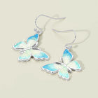 Ombre Butterfly Dangle Earrings | Colorful Gradient Statement Drop Earrings for Spring & Summer