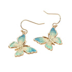 Ombre Butterfly Dangle Earrings | Colorful Gradient Statement Drop Earrings for Spring & Summer