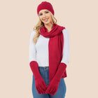 3PCS Winter Beanie Hat Scarf Gloves Set | Cozy Knit Cold Weather Accessories | Winter Gift