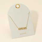 18K Gold Dipped Mama Pendant Necklace, Minimalist Dainty Chain for Women