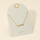 18K Gold Dipped Mama Pendant Necklace, Minimalist Dainty Chain for Women