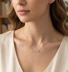 18K Gold Dipped Mama Pendant Necklace, Minimalist Dainty Chain for Women