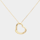 Minimalist Heart Pendant Necklace, Dainty Gold Love Charm, Everyday Jewelry, Heart Style Chain