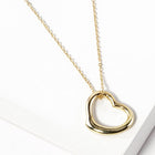 Minimalist Heart Pendant Necklace, Dainty Gold Love Charm, Everyday Jewelry, Heart Style Chain