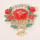 Rose Bouquet Pin Brooch, Mother’s Day Floral Jewelry Gift