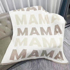Floral MAMA Throw Blanket, Cozy Blanket as Mother’s Day Gift, Home Decor present