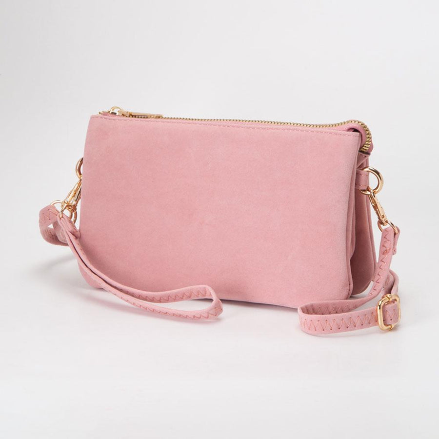 Plain Faux Suede Crossbody Clutch Bag – Minimalist Small Shoulder Purse for Everyday & Evening Style