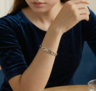 Stainless Steel Chain Hinged Bangle Bracelet – Minimalist Silver Stackable Cuff Jewelry Trend