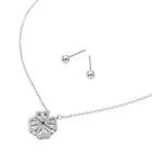 Sparkly Clover Pendant Necklace Set | Lucky Four Leaf Pendant | St. Patrick’s Day Jewelry