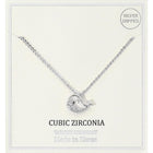 18K Gold Dipped or Silver Sparkly CZ Paved Whale Pendant Necklace | Beach Jewelry Trend