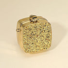 Gold Glitter Mini Clutch Bag, Square Evening Party Purse, Detachable Strap (2.75" X 2.75")
