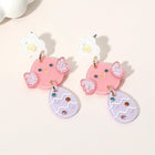 Resin Easter Chick Egg Drop Earrings, Spring Animal Lover Jewelry