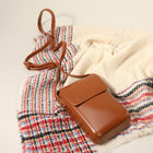 Faux Leather Phone Pouch Bag, Small Crossbody Mini Purse, Adjustable Strap