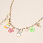 Easter Bunny Charm Necklace, Spring Holiday Jewelry, Easter Basket Stuffer