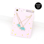 Mom and Kids Elephant Necklace Set, Enamel Pendant Matching Jewelry