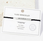MAMA Bar Bracelet, Adjustable Rope, Gift for Mom, Birthday Jewelry
