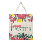 Easter Bunny Canvas Tote, Spring Print Shoulder Bag